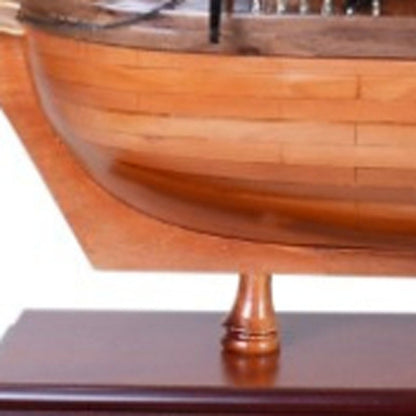 30" Wood Brown Solid Wood Hand Painted HMS Bounty 1787 Model Boat