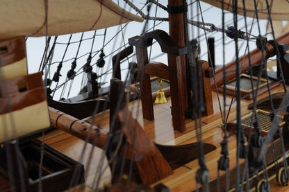 30" Wood Brown Solid Wood Hand Painted HMS Bounty 1787 Model Boat