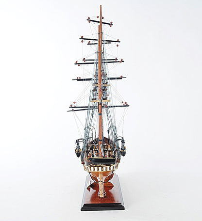 24" Wood Brown Solid Wood Hand Painted 1862 CSS Alabama Model Boat