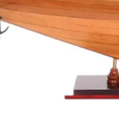 33" Wood Brown Solid Wood Hand Painted Bluenose II Model Boat