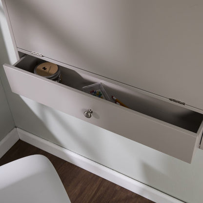 26" Gray Wall Mounted Floating Desk