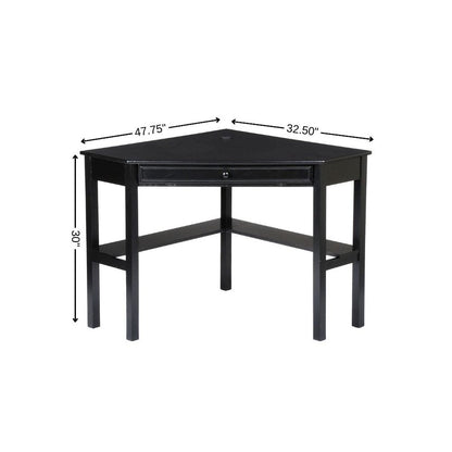 Black Corner Computer Desk