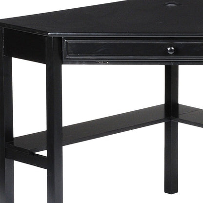 Black Corner Computer Desk