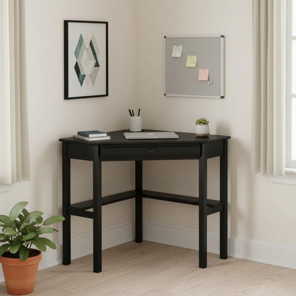 Black Corner Computer Desk