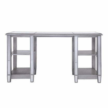 50" Silver Mirrored Writing Desk