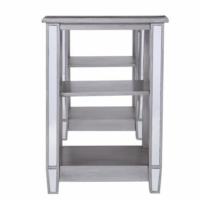 50" Silver Mirrored Writing Desk