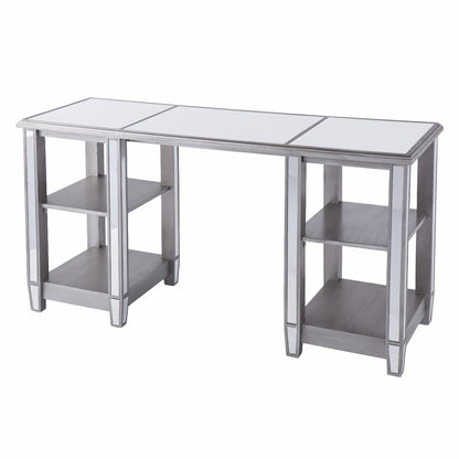 50" Silver Mirrored Writing Desk