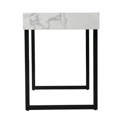 45" White and Black Writing Desk