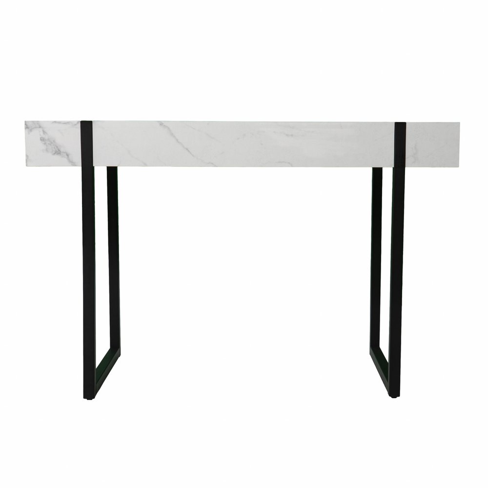 45" White and Black Writing Desk