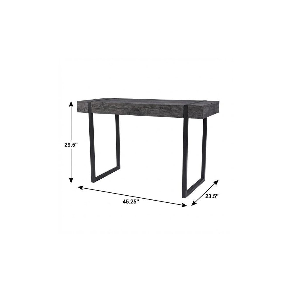 45" Black Writing Desk