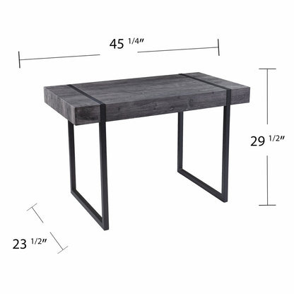 45" Black Writing Desk