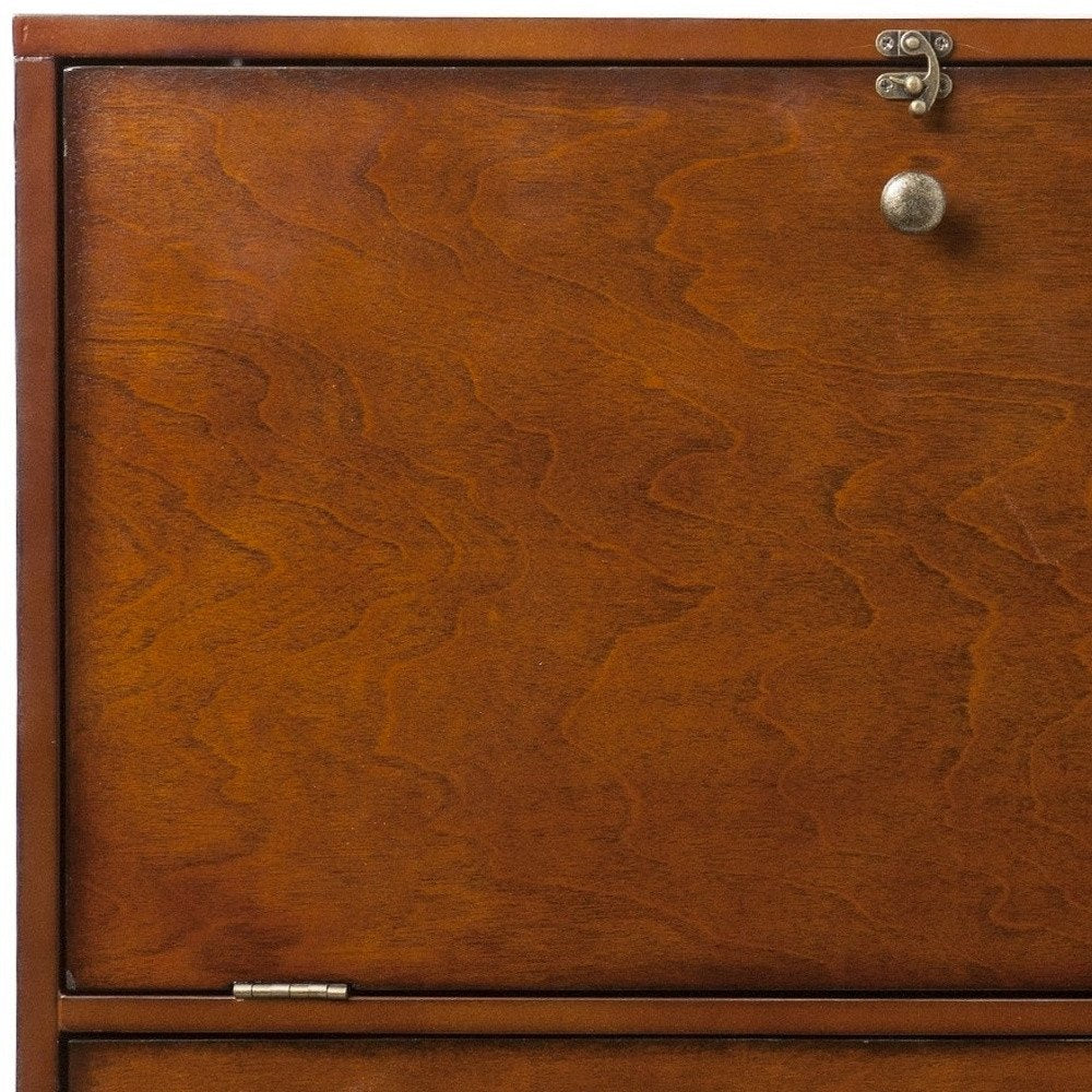 26" Brown Floating desk