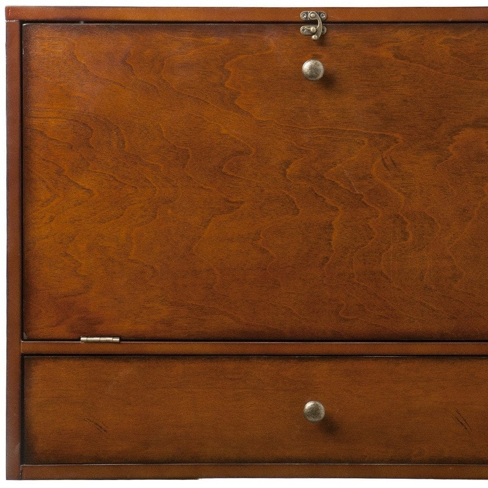 26" Brown Floating desk