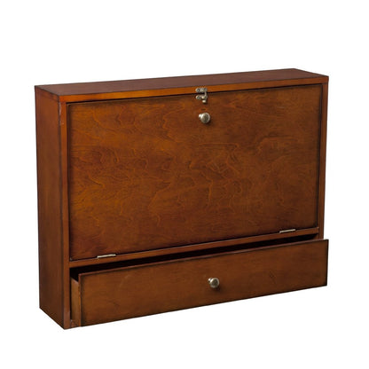 26" Brown Floating desk