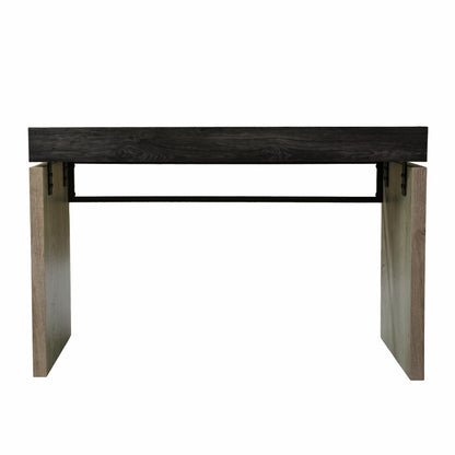 45" Black and Brown Writing Desk