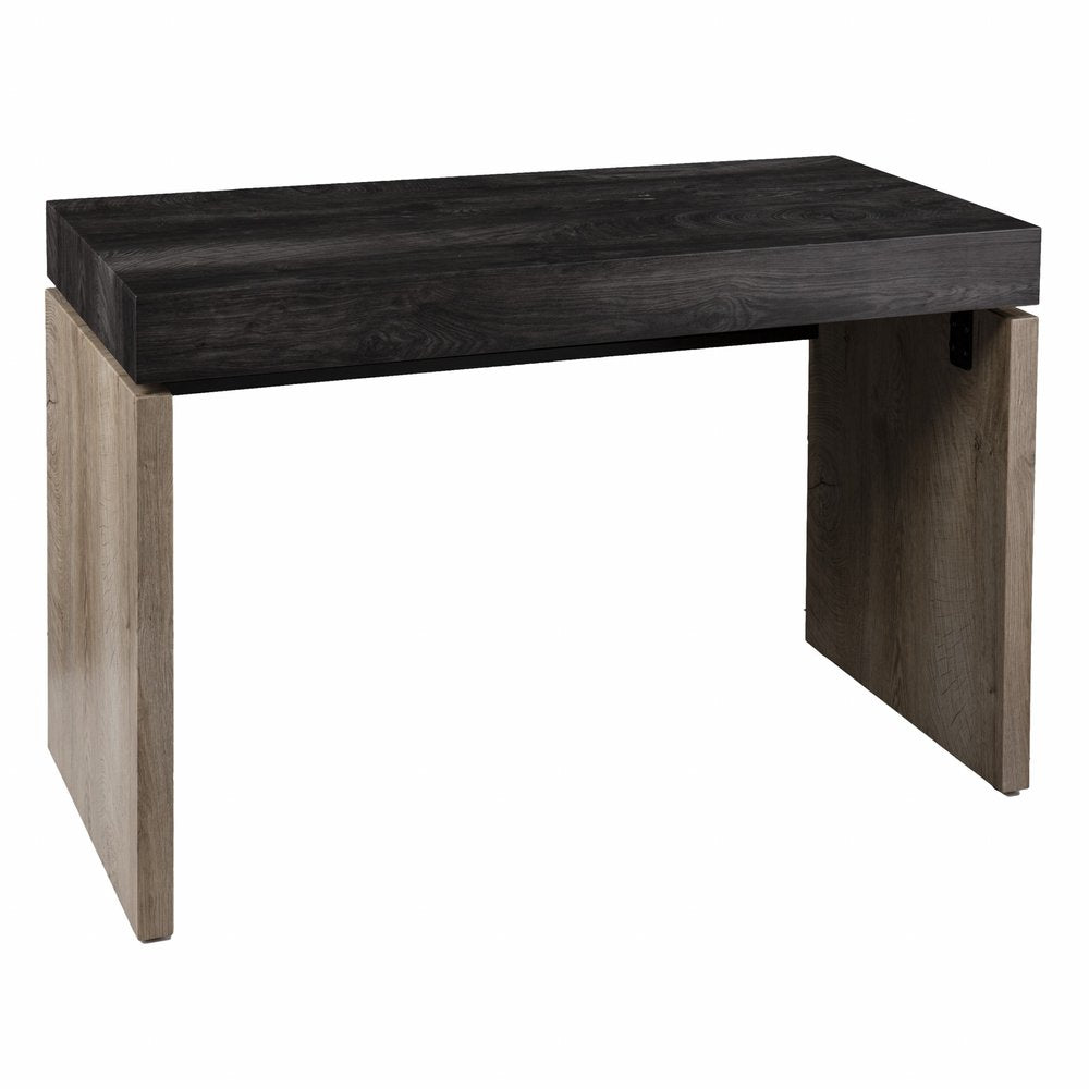 45" Black and Brown Writing Desk