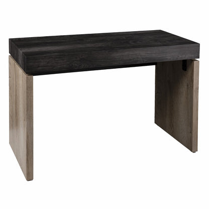 45" Black and Brown Writing Desk