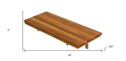 24" Premium Wall Mount Teak Shower Bench