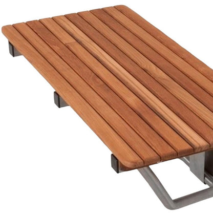 28" Brown Premium Wall Mount Teak Shower Bench