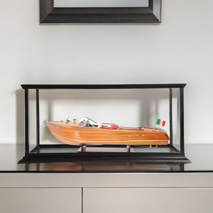15" Solid Wood Hand Painted Riva Aquarama Speedboat Exclusive Display Case Edition Model Boat