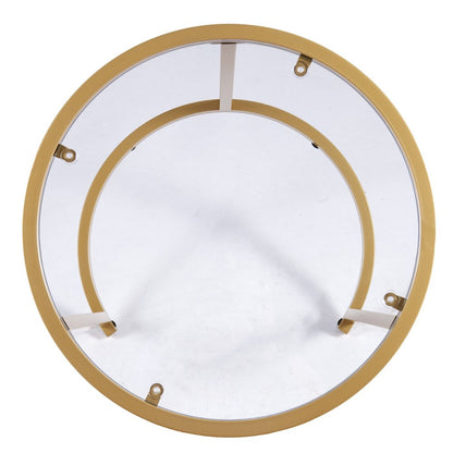 Set of Two Gold Glass And Steel Round Nested Tables