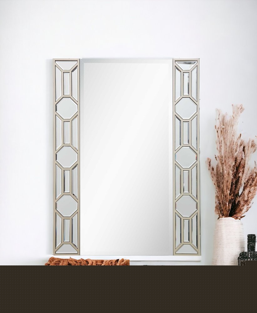 35" Champagne Accent Wood Framed Mirror