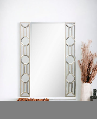 35" Champagne Accent Wood Framed Mirror
