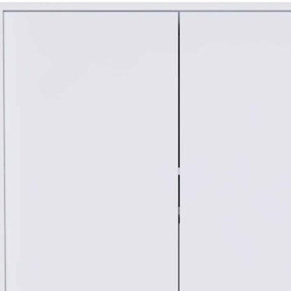 71" White Wood Two Door Single Drawer Combo Dresser