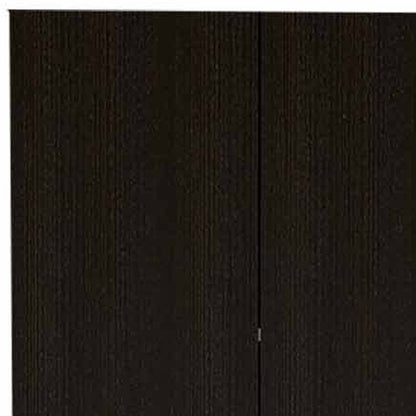 79" Modern Black Pantry Cabinet with Two Doors and Five Shelves