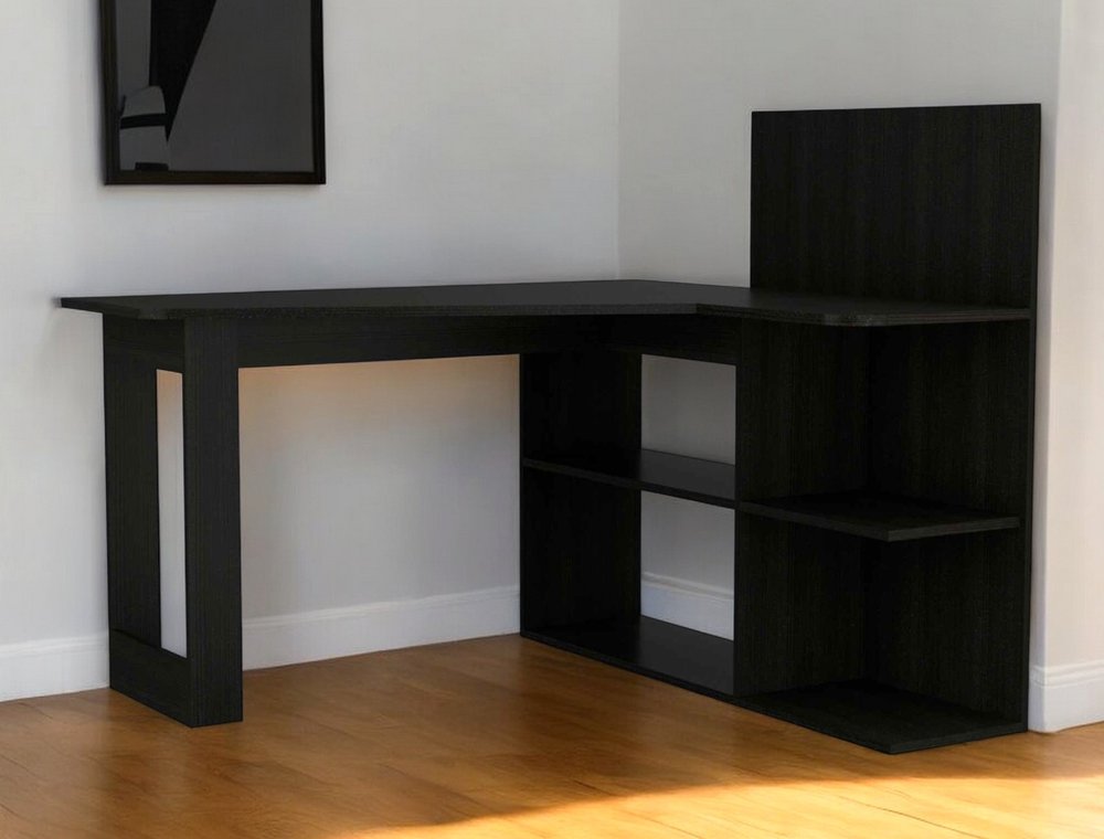 48" Black L Shape Computer Desk