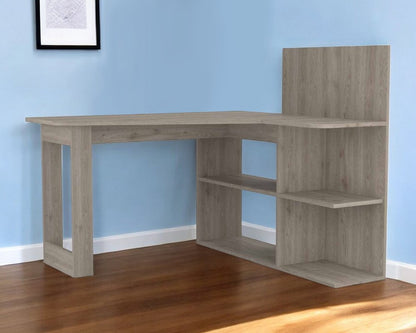 48" Light Gray L Shape Computer Desk