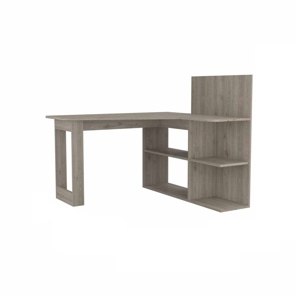 48" Light Gray L Shape Computer Desk