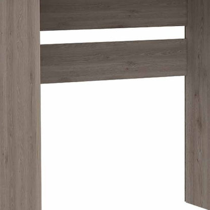 47" Light Gray Computer Desk With Three Drawers