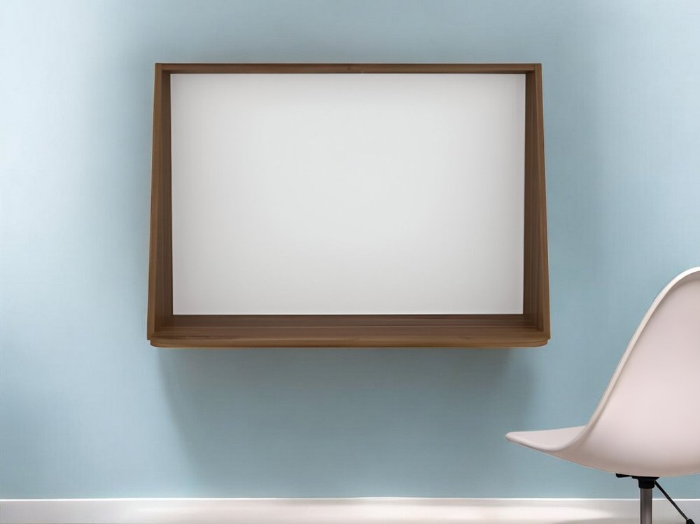 41" Brown Wall Mounted Floating Desk