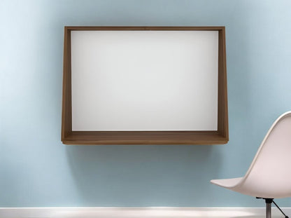 41" Brown Wall Mounted Floating Desk