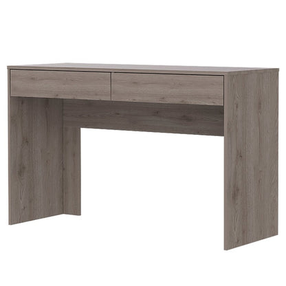 47" Light Gray Computer Desk With Two Drawers