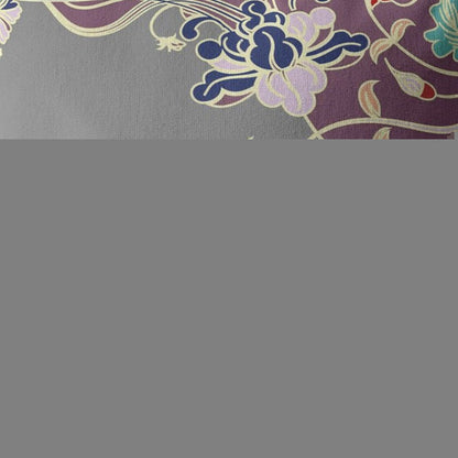 16" Purple Gray Garden Indoor Outdoor Throw Pillow