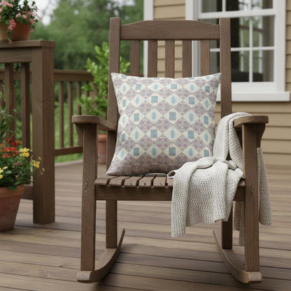 5" X 16" Pink Geometric Indoor Outdoor Throw Pillow