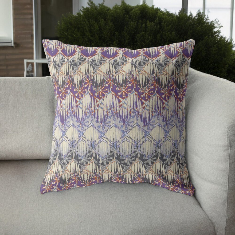 16” Magenta Cream Hatch Indoor Outdoor Throw Pillow