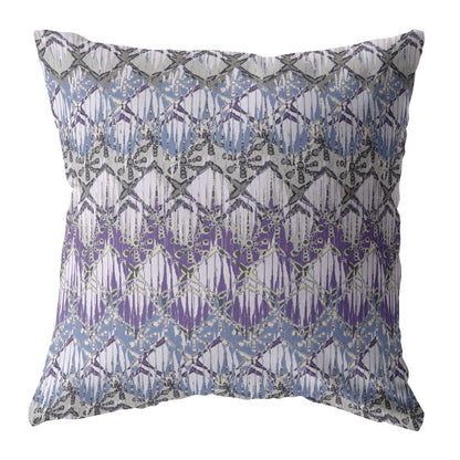 16" X 16" Gray Geometric Indoor Outdoor Throw Pillow