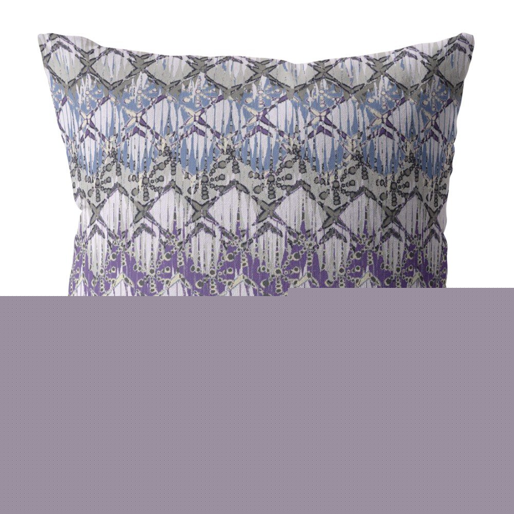 16" X 16" Gray Geometric Indoor Outdoor Throw Pillow