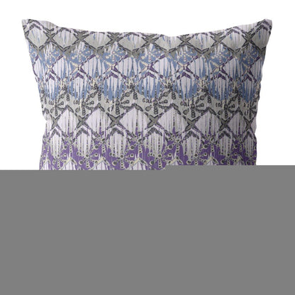 16" X 16" Gray Geometric Indoor Outdoor Throw Pillow