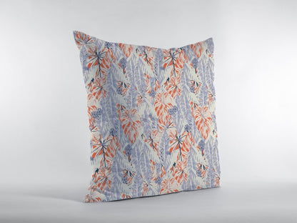 16" X 16" Orange Geometric Indoor Outdoor Throw Pillow