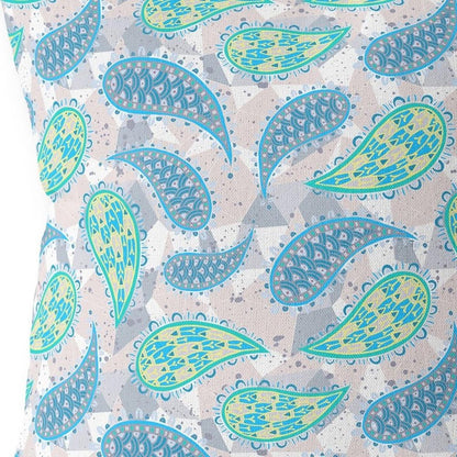 16" X 16" Beige Floral Indoor Outdoor Throw Pillow