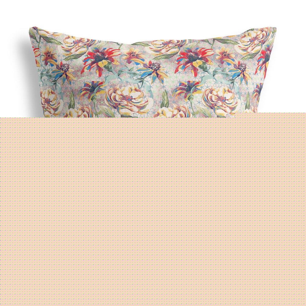 16” Red Yellow Roses Indoor Outdoor Throw Pillow