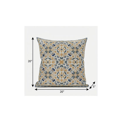 20"x20" Muted Green Peach Blown Seam Suede Paisley Throw Pillow