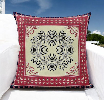 5" X 20" Gray Geometric Indoor Outdoor Throw Pillow