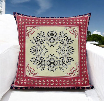 5" X 20" Gray Geometric Indoor Outdoor Throw Pillow