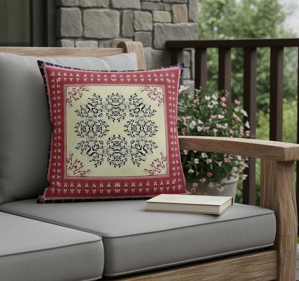 5" X 20" Gray Geometric Indoor Outdoor Throw Pillow