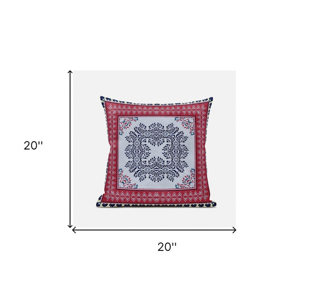5" X 20" Magenta Geometric Indoor Outdoor Throw Pillow